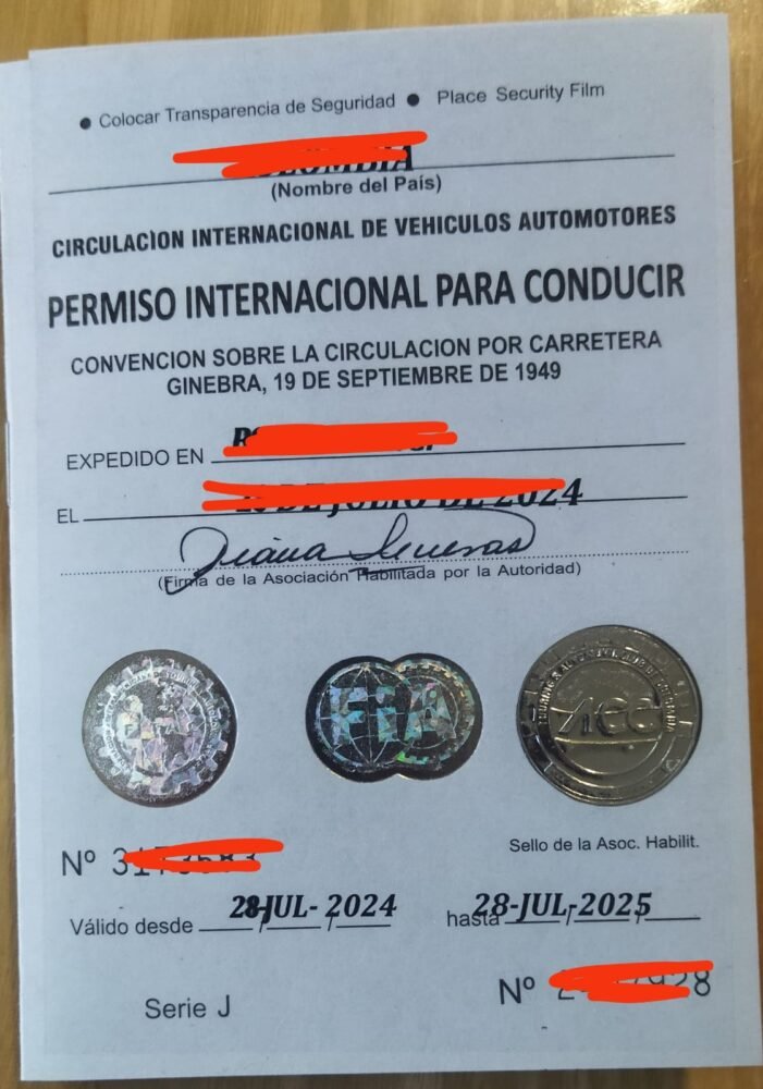 permiso internacional de conducir