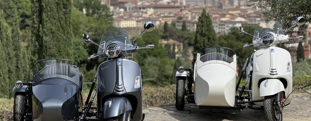 Discover Florence (Italy) and its surroundings on a vespa with a Sidecar driven by a professional driver